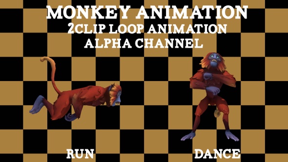 Cartoon Monkey 2Clip Loop
