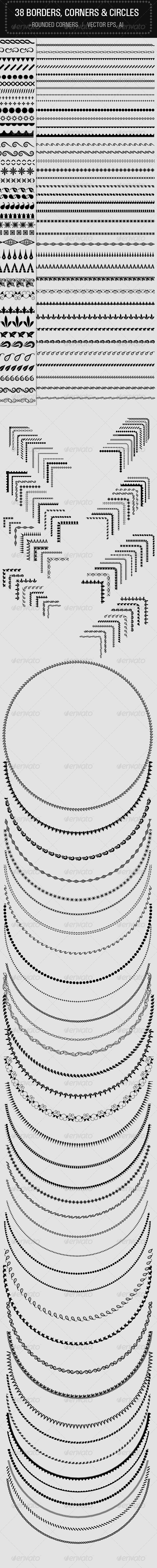Borders, Corners & Circles - Borders Decorative