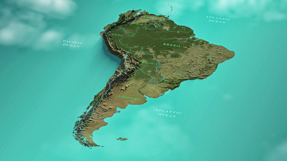 South America Map - VideoHive 32250653