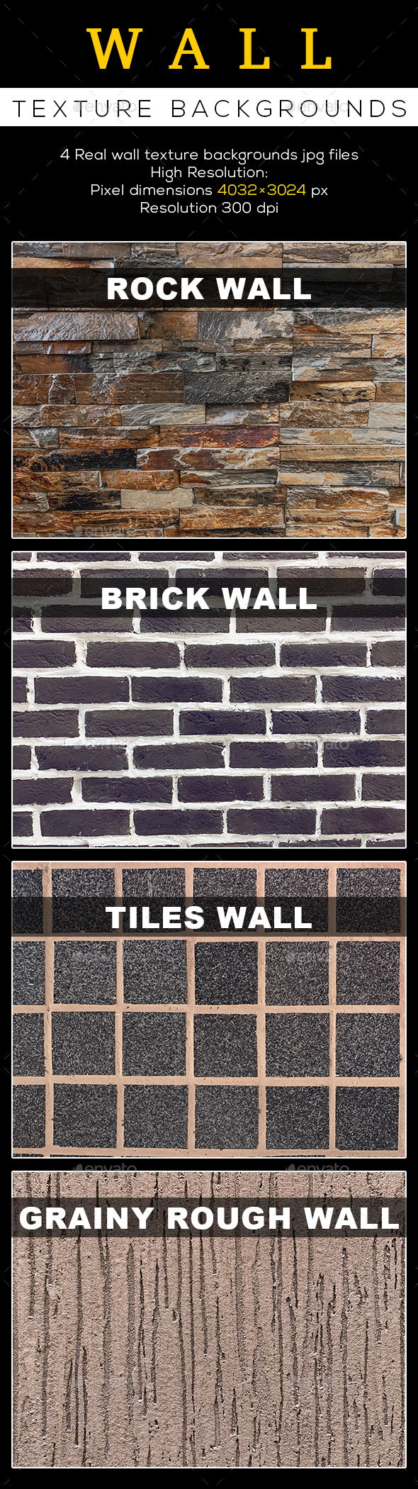 4 Wall texture backgrounds