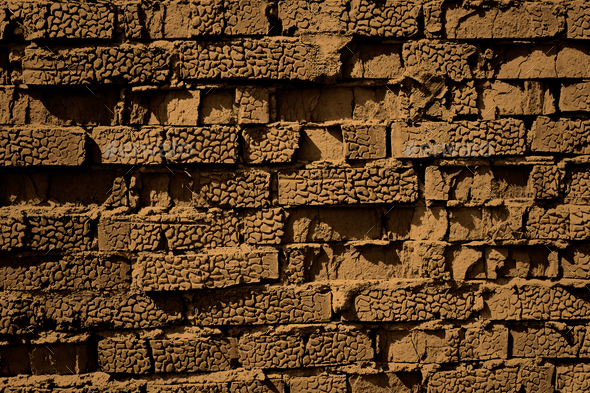 brick wall, sepia - Stock Photo - Images