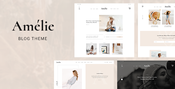 Amelie - A Personal Blog PSD Template