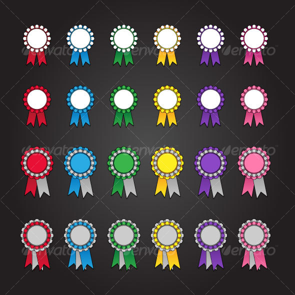 24 Rosette Icons - Man-made objects Objects