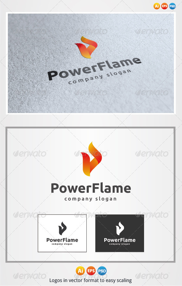 Power Flame Logo - Symbols Logo Templates