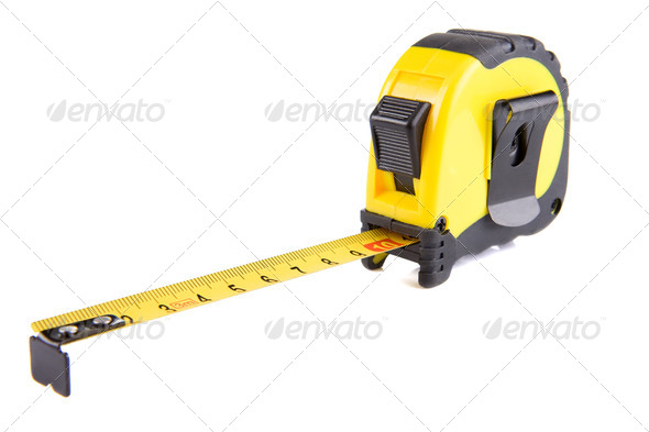 tape measure isolated on white - Stock Photo - Images