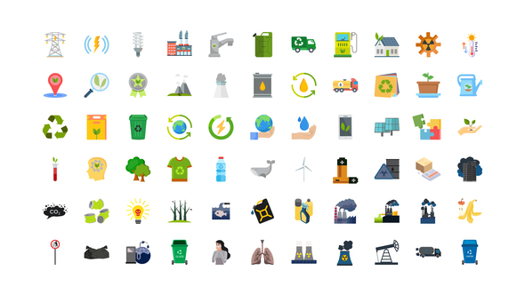 100 Ecology & Pollution Icons