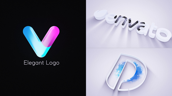 Elegant 3d logo reveal