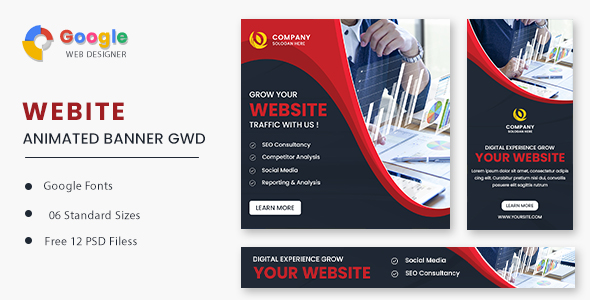 Build Website Animated Banner GWD