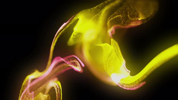 Glowing Fluid Particles Background 4k Loopable 