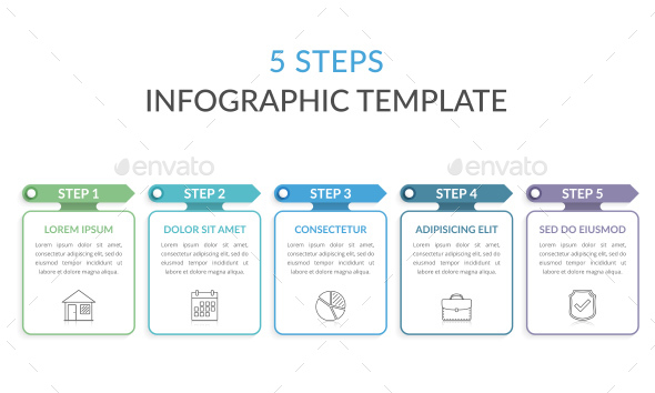 5 Steps - Infographic Template