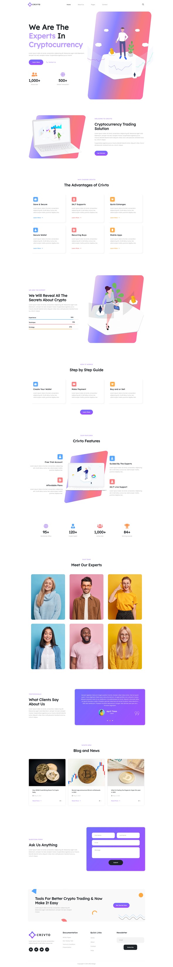 Crivto - Cryptocurrency & Bitcoin Elementor Template Kit