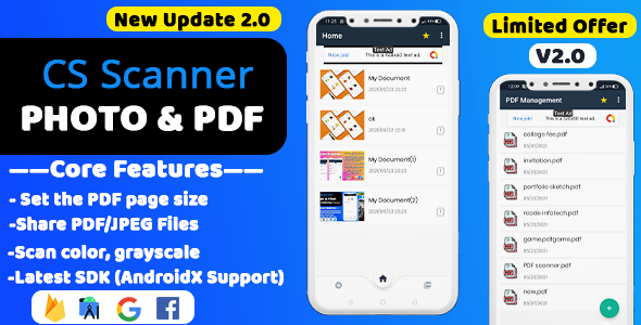 CS Scanner - Document Scanner and PNG to PDF Scanner App CamScanner Clone