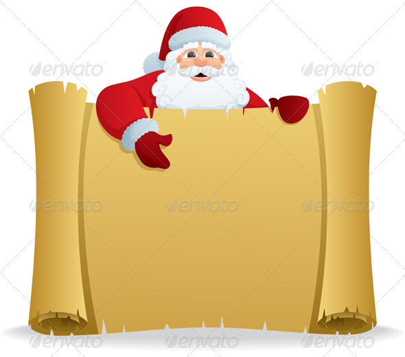 Santa Scroll - Characters Vectors