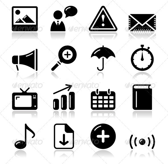 Website internet glossy sqaure icons set - Web Elements Vectors