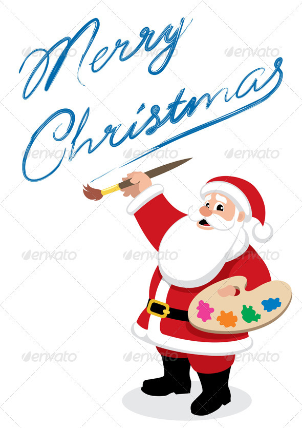 Santa – Painter - Characters Vectors