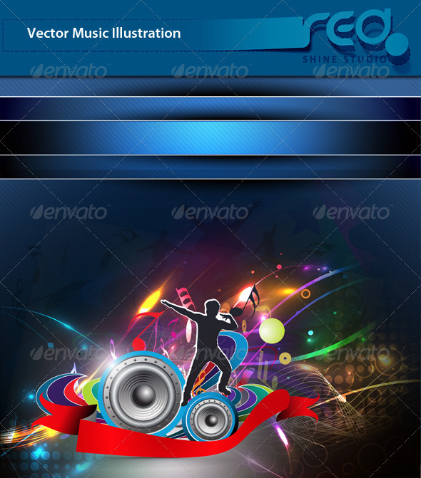 Dance Party Vector Template Design_4 - Decorative Vectors