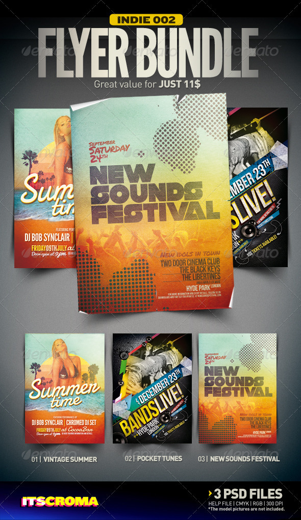 Indie Flyer Bundle | 002 - Clubs & Parties Events