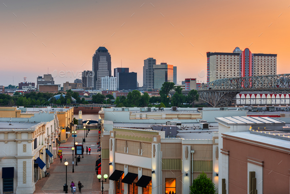 Shreveport, Louisiana, USA Downtown City Skyline - Stock Photo - Images