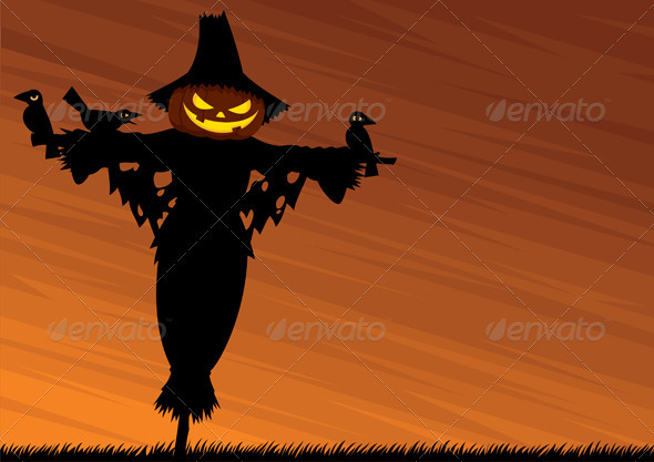 Scarecrow Background - Backgrounds Decorative