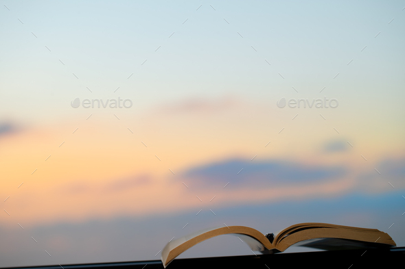 Nice Evening with a Book - Stock Photo - Images