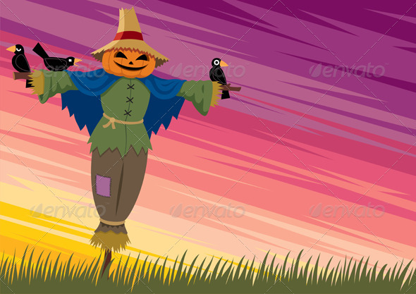 Scarecrow Background 2 - Backgrounds Decorative