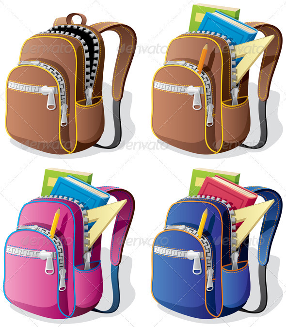 School Backpack - Man-made Objects Objects