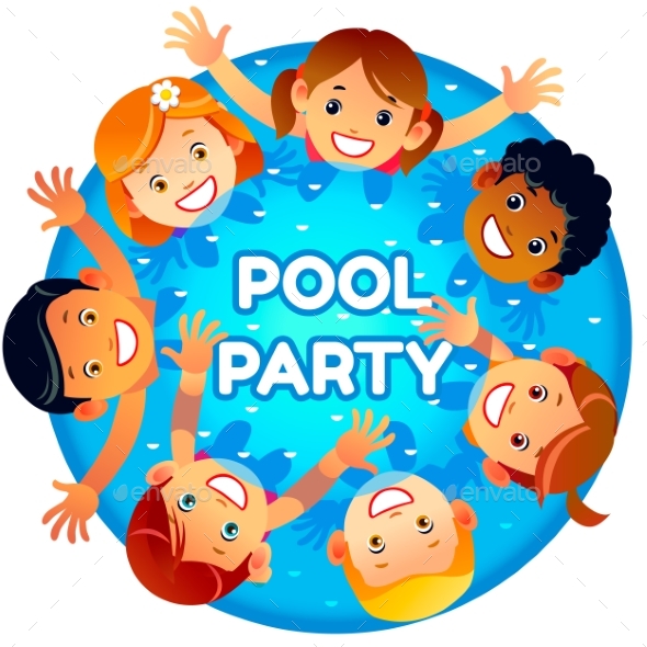 Pool Party Vector Clip Art, Graphics - Envato Elements