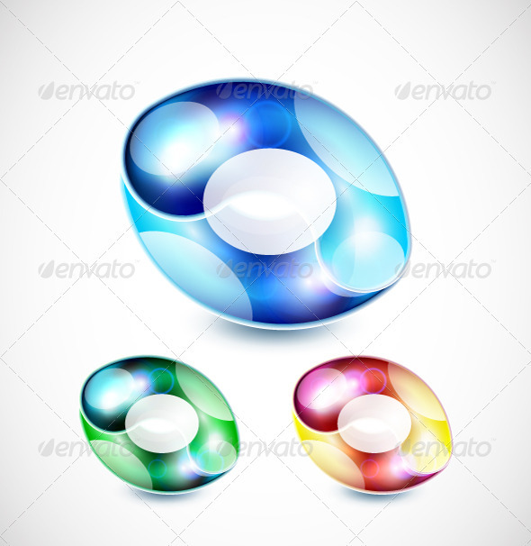 Shiny Abstract Shapes - Decorative Symbols Decorative