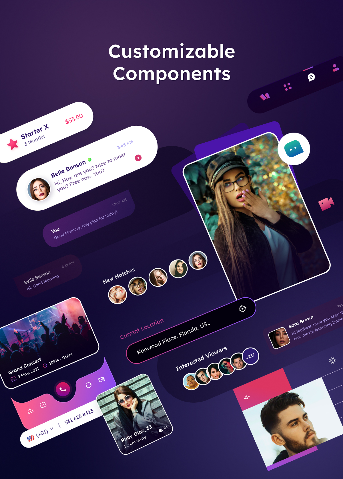 Destined A Dating App UI Figma Template Free Download Download