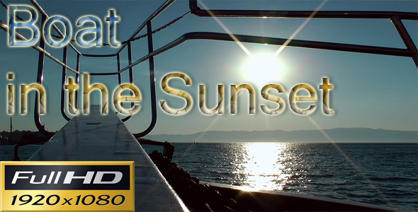 Boat Seascape Sunset alt