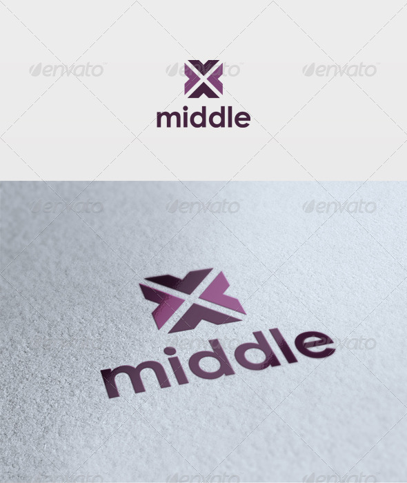Middle Logo - Vector Abstract