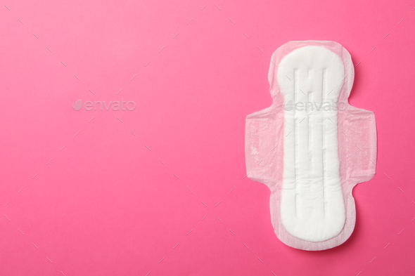 Used Sanitary Pad On Pink Background, Space For Text Stock Photo, Picture  and Royalty Free Image. Image 141438970.