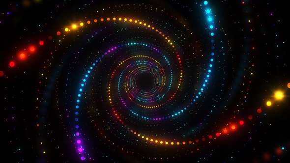 4k Colorful Neon Spiral Background