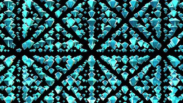 4K Abstract Diamond Blue Loop