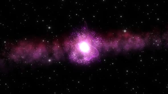 Pink Quasar And Nebula