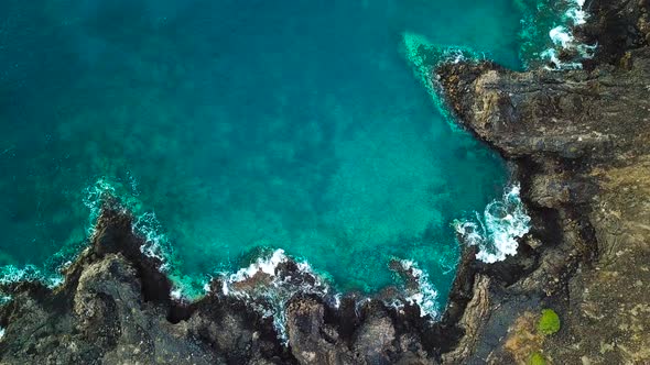 Top View of a Deserted Coast alt