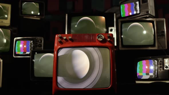 The Planet Saturn and Vintage Televisions.