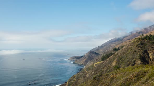 Time Lapse of the beautiful and rugged coastline of California alt