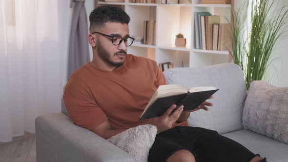 Home Reading Weekend Leisure Smart Guy with Book alt