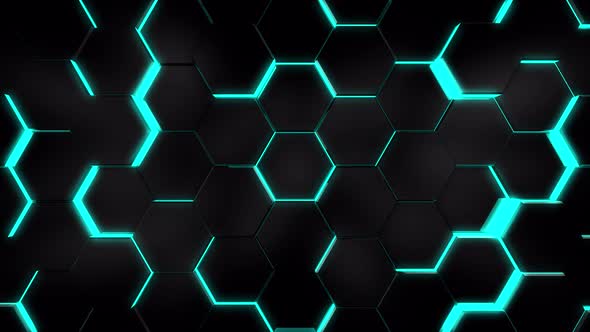 Aqua Hexagons Background, Motion Graphics | VideoHive