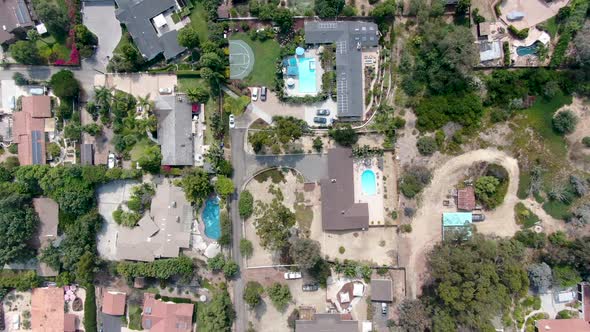 Aerial View of Large-scale Wealthy Residential Villa with Swimming Pool alt