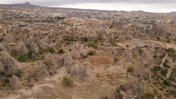 Cappadocia Landscape Aerial View. Turkey. Goreme National Park alt