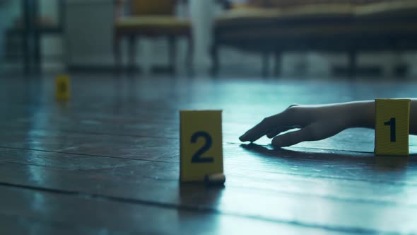 Closeup of a Crime Scene in a Deceased Person's Home. alt