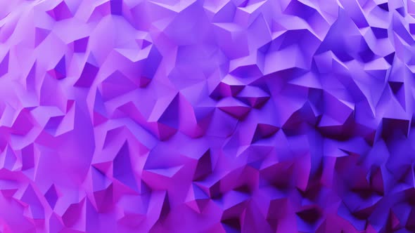 Abstract triangle purple pink and blue rough texture spinning around itself background