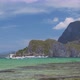 Vacation Scenery of Tourism Banca Boats Floating in Open Blue Ocean Lagoon. El Nido Palawan Island - VideoHive Item for Sale