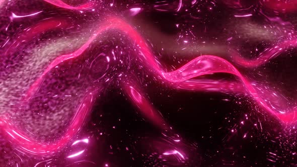 Vj Loop Abstract Pink Waves 02