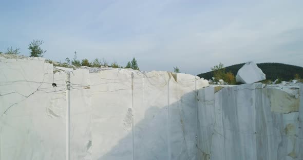 Industrial Marble Quarry Site With Huge Marble Blocks alt