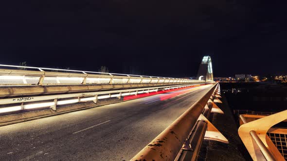 Timelapse 4K Bridge with Lights 