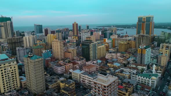 Aerial view of Dar es Salaam city