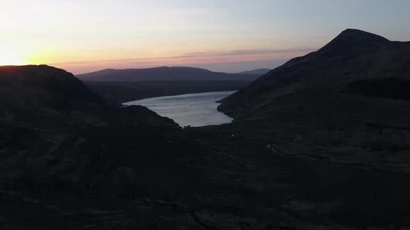 Aerial View of Lough Altan in County Donegal Ireland alt